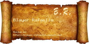 Blayer Rafaella névjegykártya